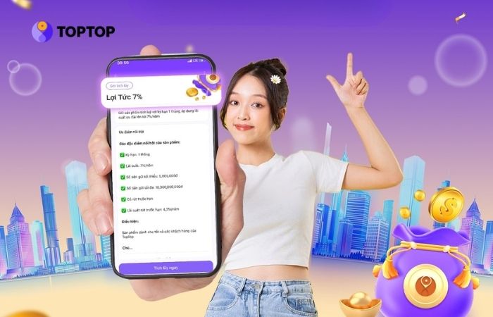 Hũ tiết kiệm số TopTop là tài khoản thanh toán thông minh, nạp rút linh hoạt như tài khoản ngân hàng