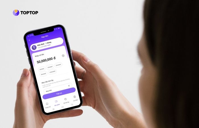 Người mới bắt đầu tiết kiệm tiền nên sử dụng gói lợi tức 5.8%/năm, kỳ hạn 1 tháng của Hũ Tiết Kiệm Số TopTop