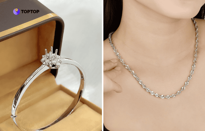 Vàng Ý có màu sắc trắng đục, ánh mờ nhẹ