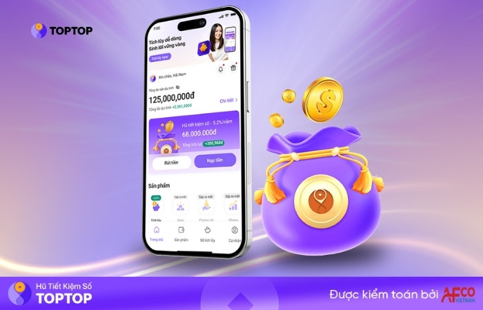 Tích lũy tại Hũ Tiết Kiệm Số TopTop đang là xu hướng của nhiều bạn trẻ mới ra trường lương 10 triệu
