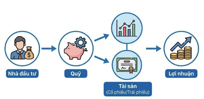 Mô hình hoạt động của chứng chỉ quỹ đầu tư là gì.